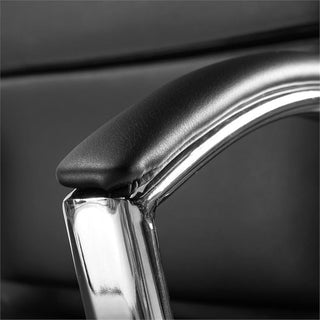 BFF High Back Contemporary Faux Leather Executive Office Chair in Black