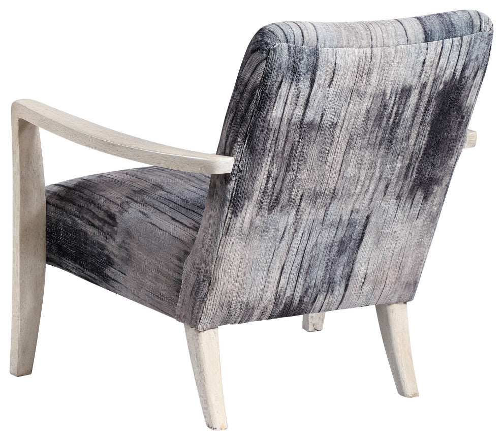 Uttermost Watercolor Gray Chenille Accent Chair