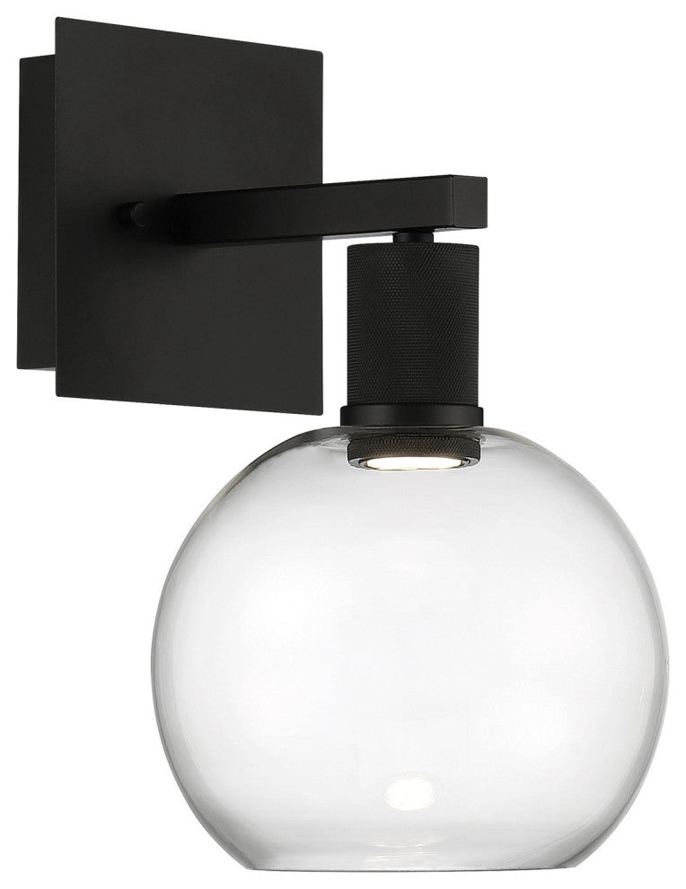 Access Lighting 63145LEDD/CLR Port Nine 13" Tall LED Wall Sconce - Matte Black