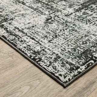 Galion Oriental Distressing Charcoal/Grey Indoor Area Rug, 2'3"x7'6"