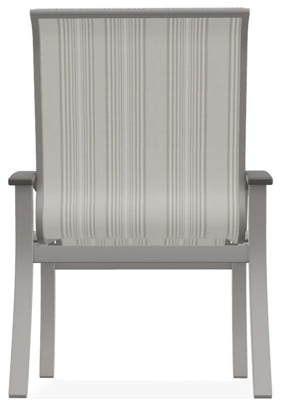 Belle Isle Sling Outdoor Dining Chair, Harbor/Warm Gray
