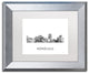 'Honolulu Hawaii Skyline' Framed Art, Silver Frame, White Matte, 14x11