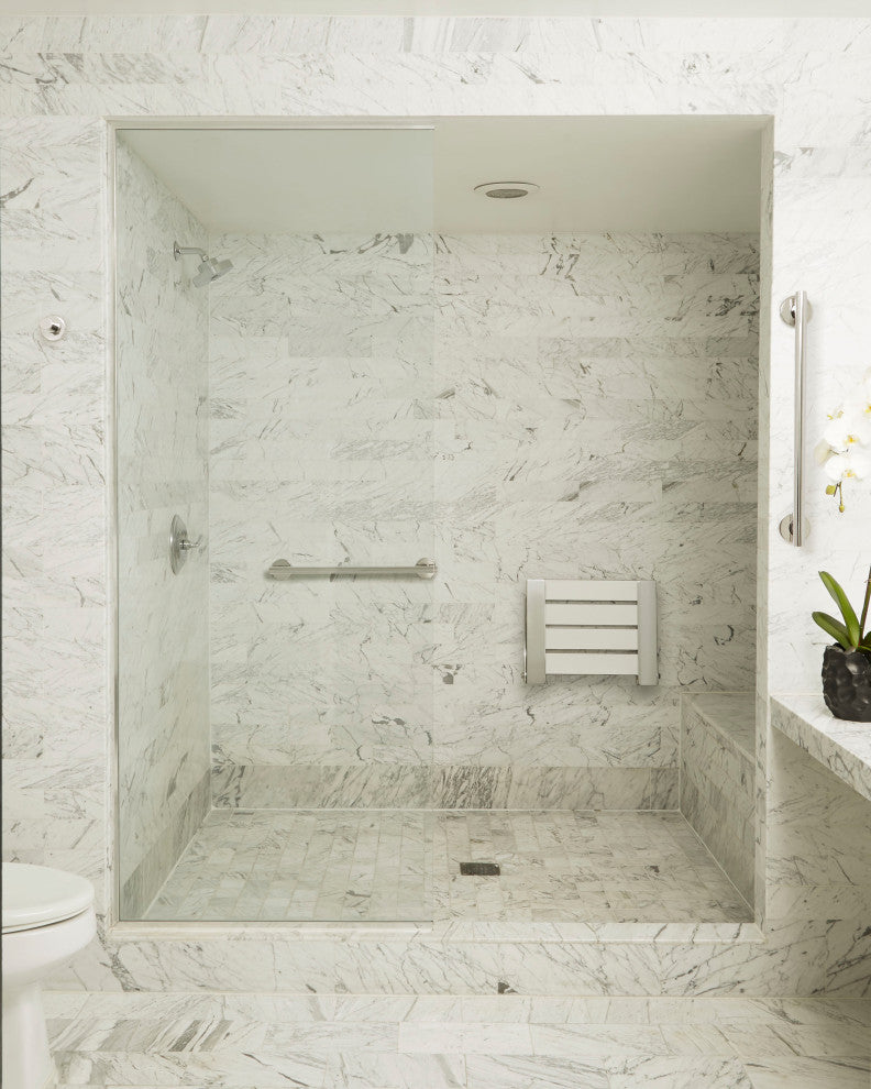 Coronado Oval Designer Shower Grab Bar, Satin, 18"