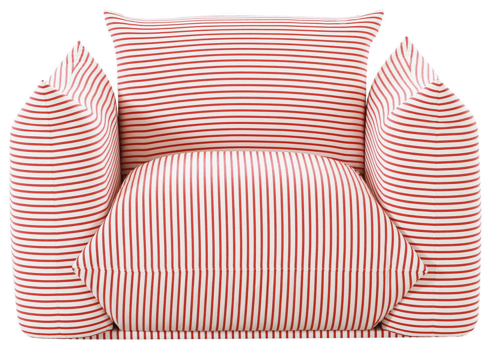 Saint Tropez Stuffed Armchair, Red