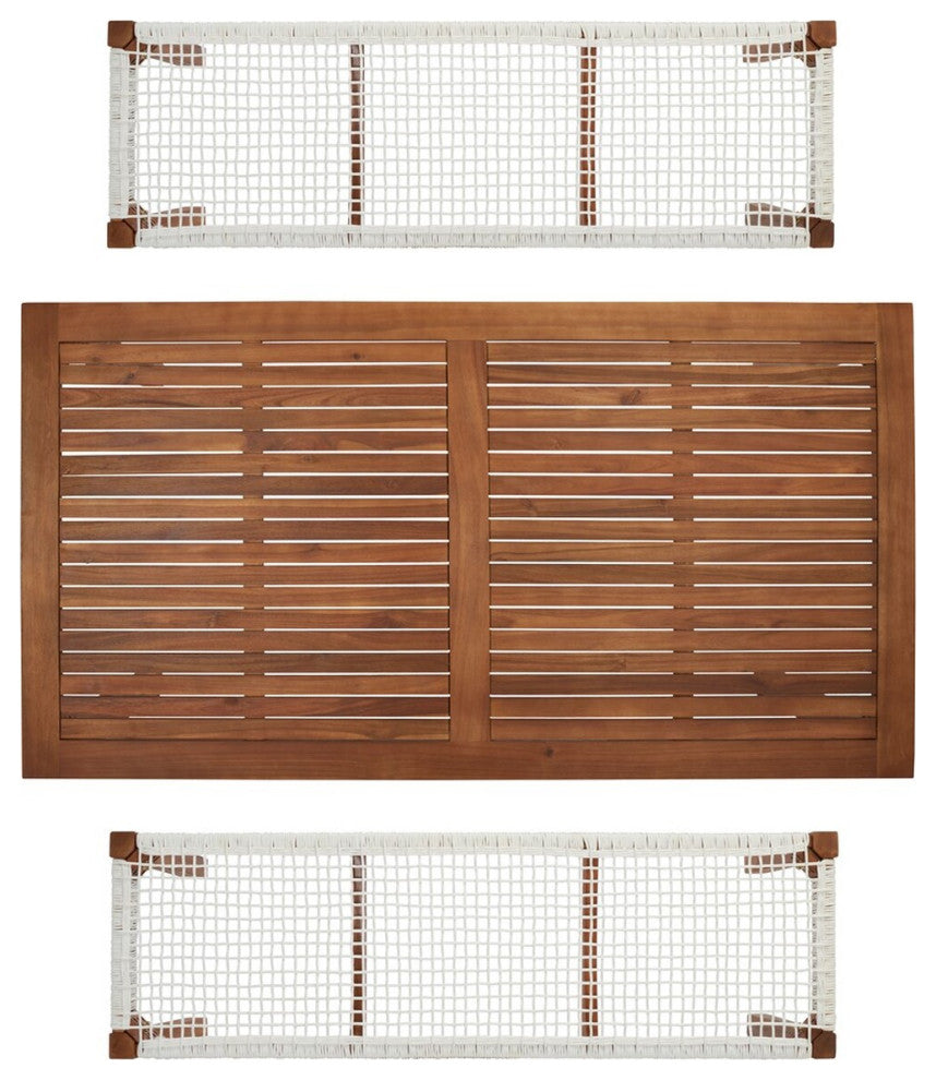 Safavieh Aquina Dining Set, Natural/White