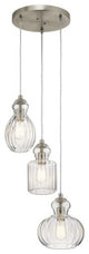 Pendant 3-Light, Brushed Nickel