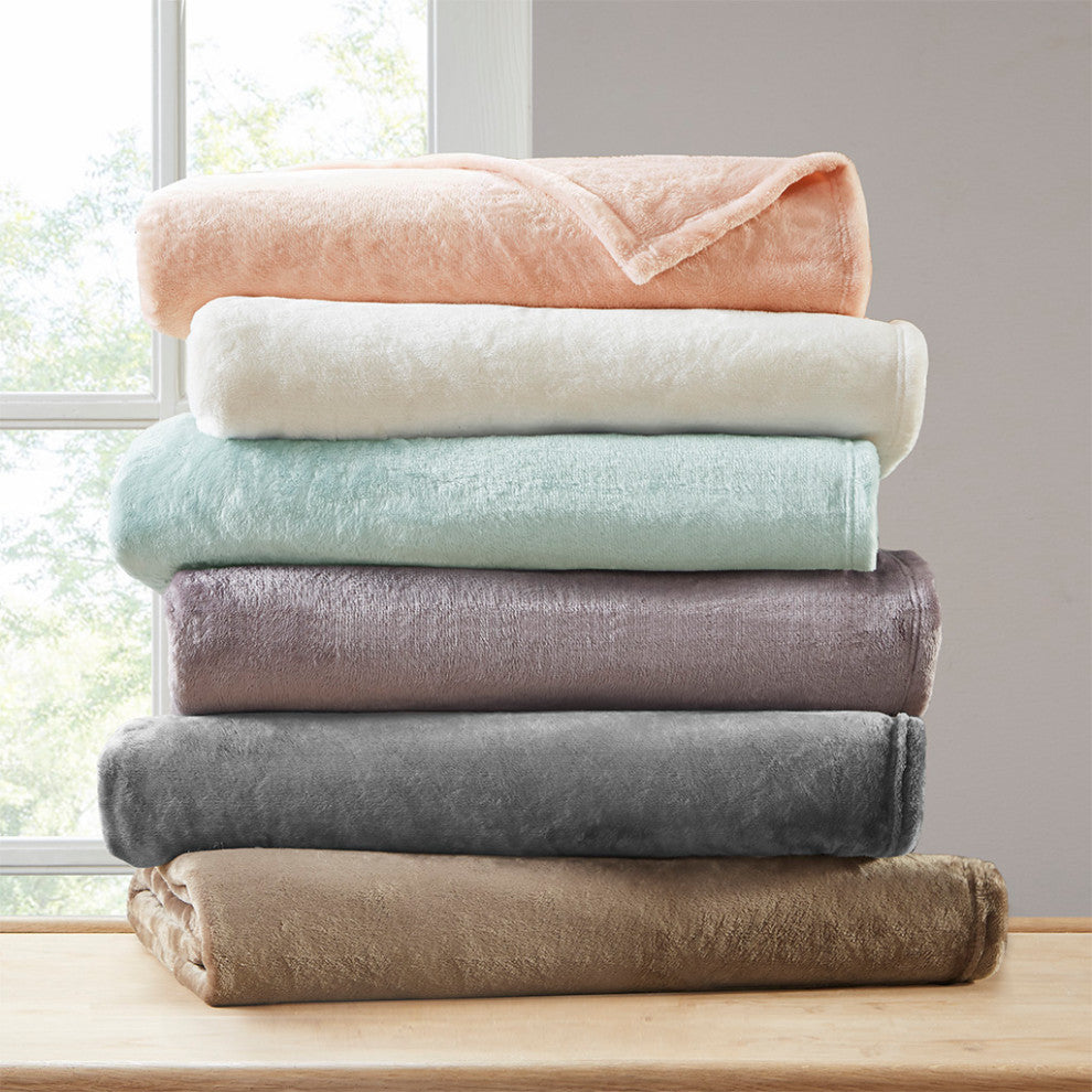 Madison Park Microlight Blanket, Blush