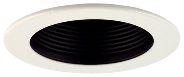 3" Aperture Low Voltage Trim, Black Baffle, White Trim