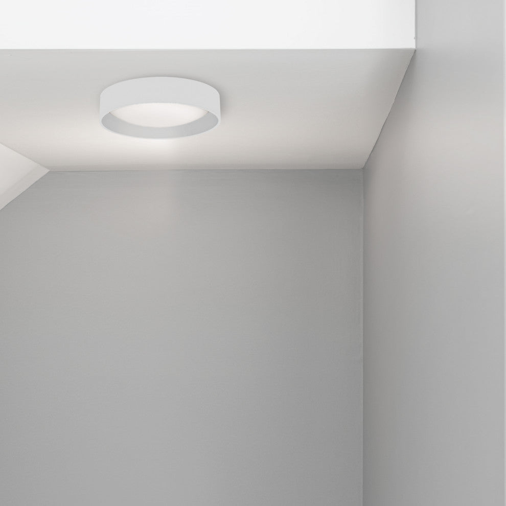 11" Flush Mount Ceiling Light Integrated LED, White