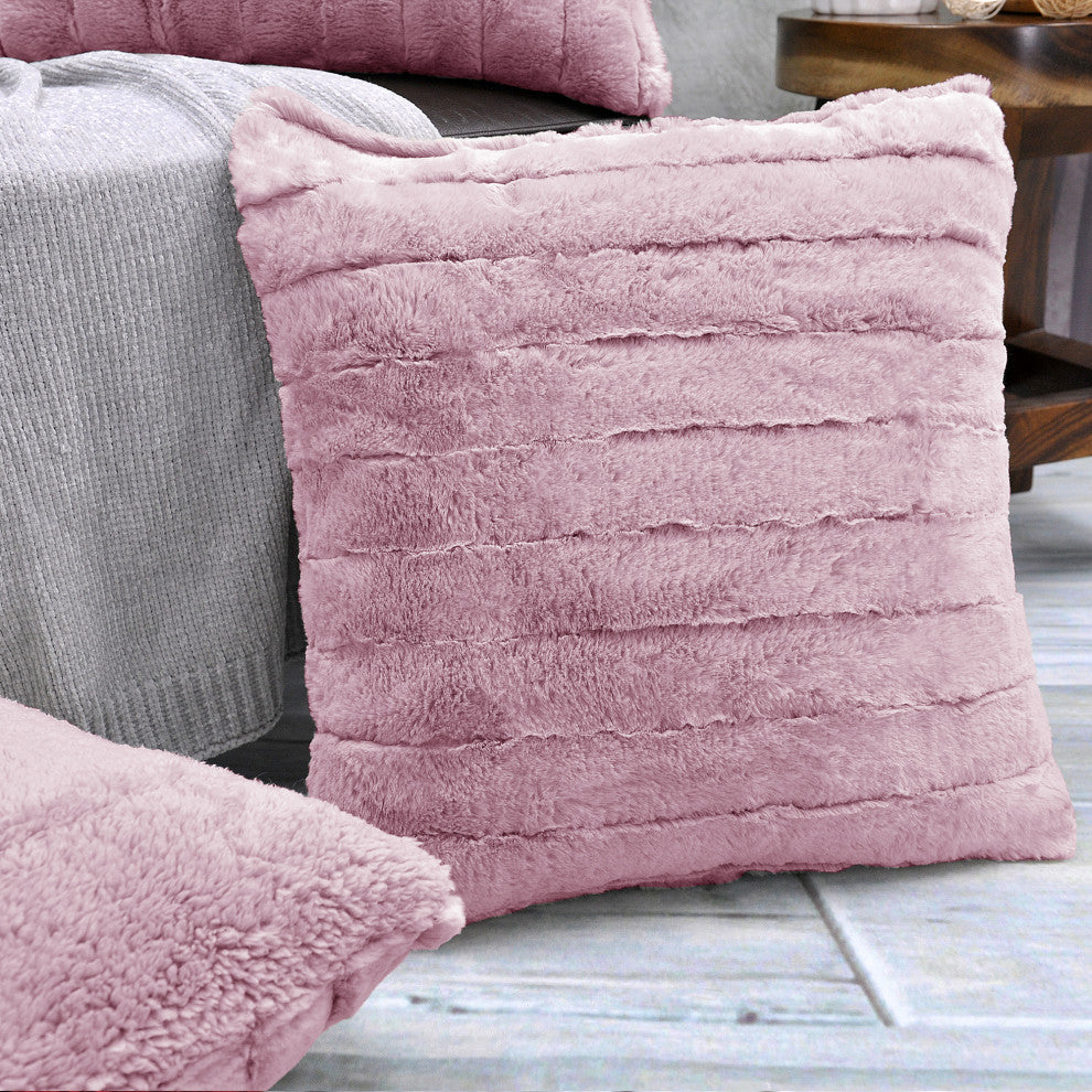 Super Mink Throw Pillow Covers, Set of 4, Polignac, 20''x20''
