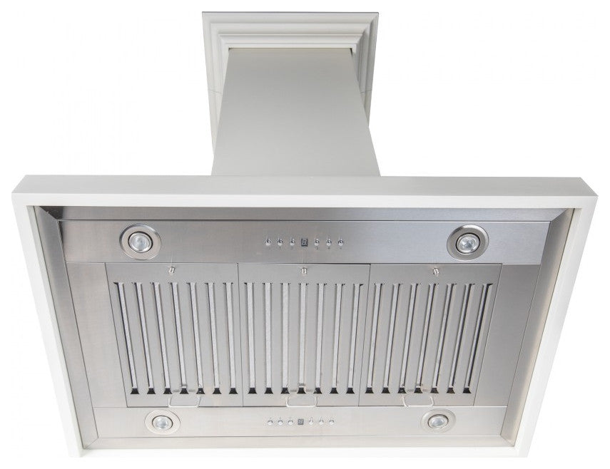 ZLINE 36" Convertible Vent Wooden Island Mount Range Hood