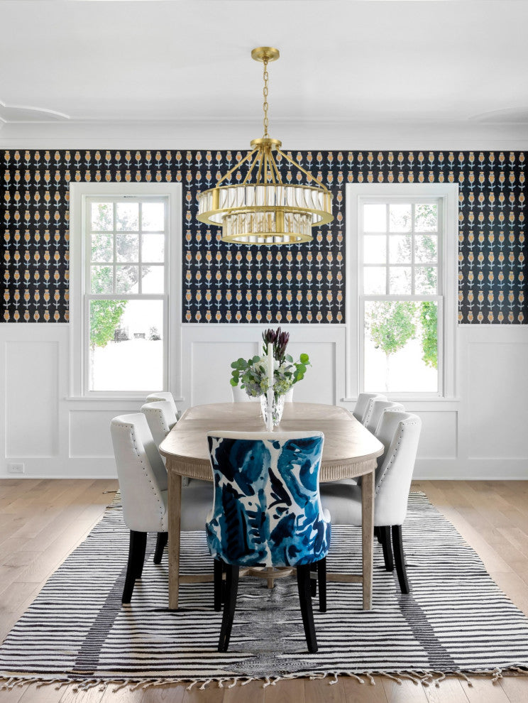 Crystorama Lighting Group FAR-6006 Farris 6 Light 25"W Waterfall - Aged Brass