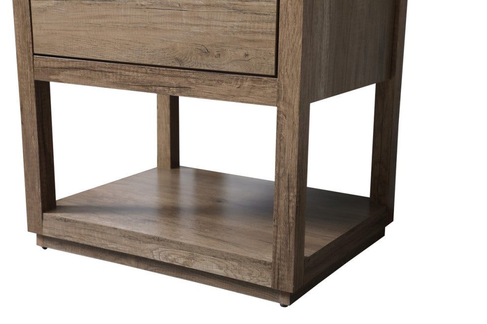 Louie 24" SIngle Bathroom Vanity, Natural Oak