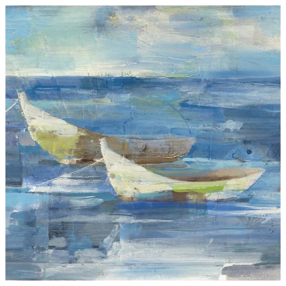 "Mooring for the Day v.2" Digital Paper Print by Albena Hristova, 42"x42"