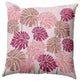 Big Leaves Decorative Throw Pillow, Bold Pink, 16"x16"