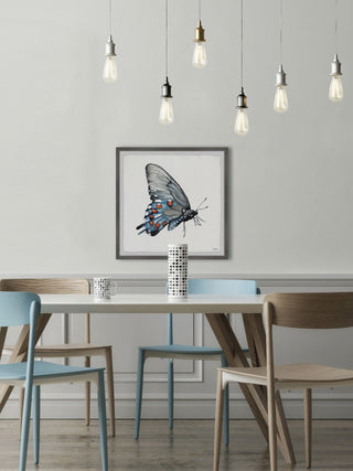 "Dotted Butterfly" Framed Painting Print, 32"x32"