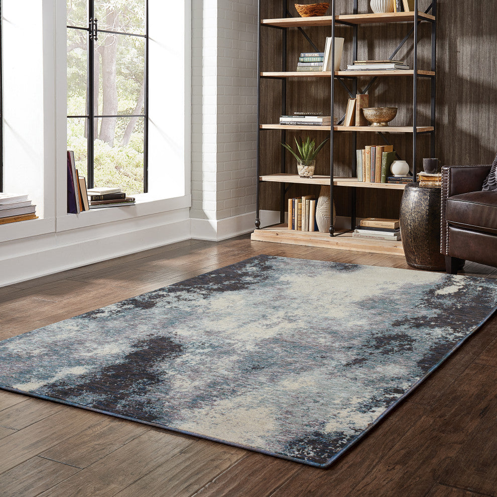 Elements Patina Navy/Ivory Area Rug, 10'x13'2"