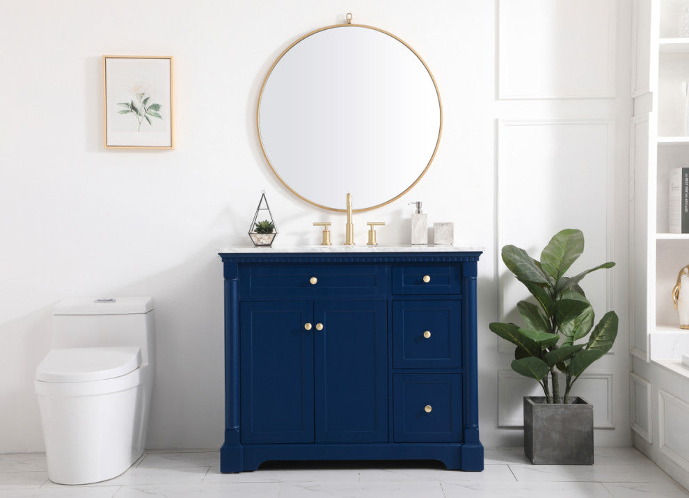 Home Living 42" Single Bathroom Vanity, Blue