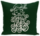 Santa Baby, Decorative Holiday Print Pillow, Dark Green, 16"x16"