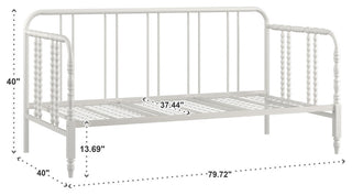 Weimar Metal Spool Daybed, White