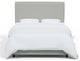 Square Upholstered Bed, Velvet Light Gray, California King