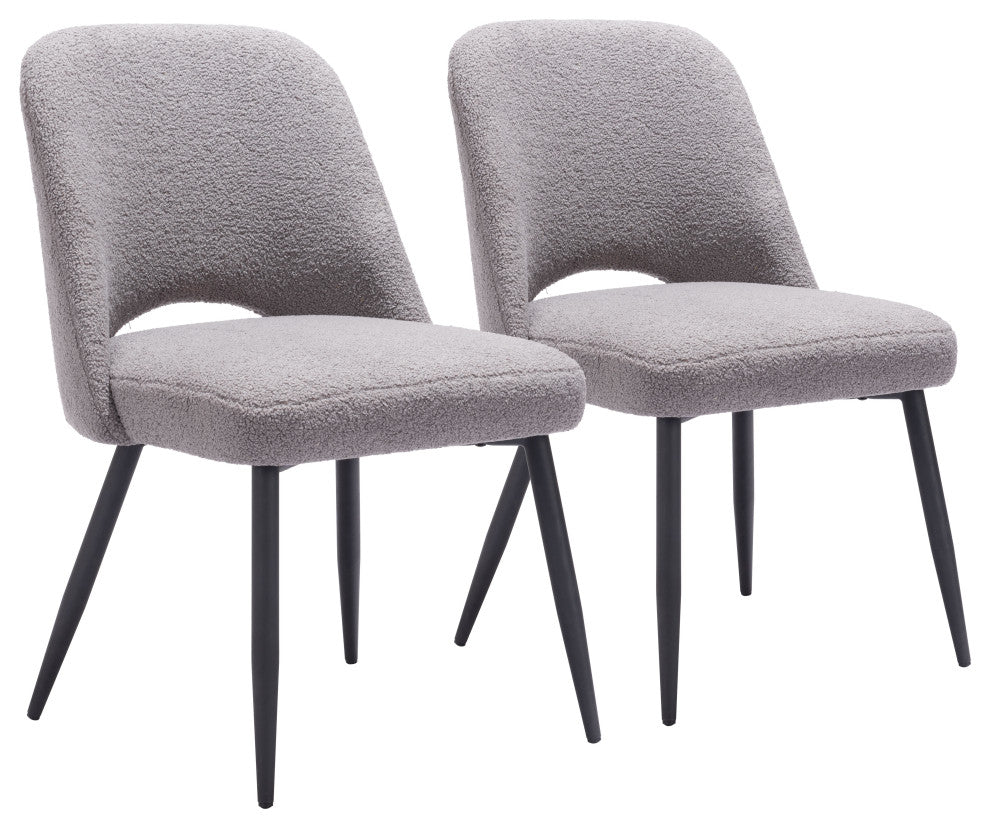 Teddy Dining Chair, Set of 2 Gray