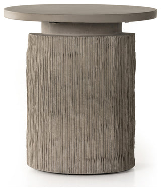 Huron Outdoor End Table-Textured Flint