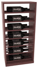 CellarVue Horizontal Wine Rack, Pine, Unstained, Walnut Stain, Satin Finish
