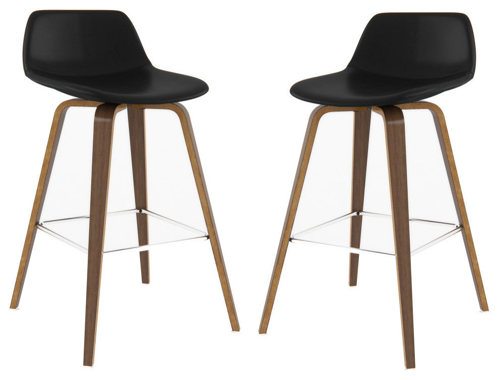 Randolph Bentwood Counter Stool, Set of 2, Black
