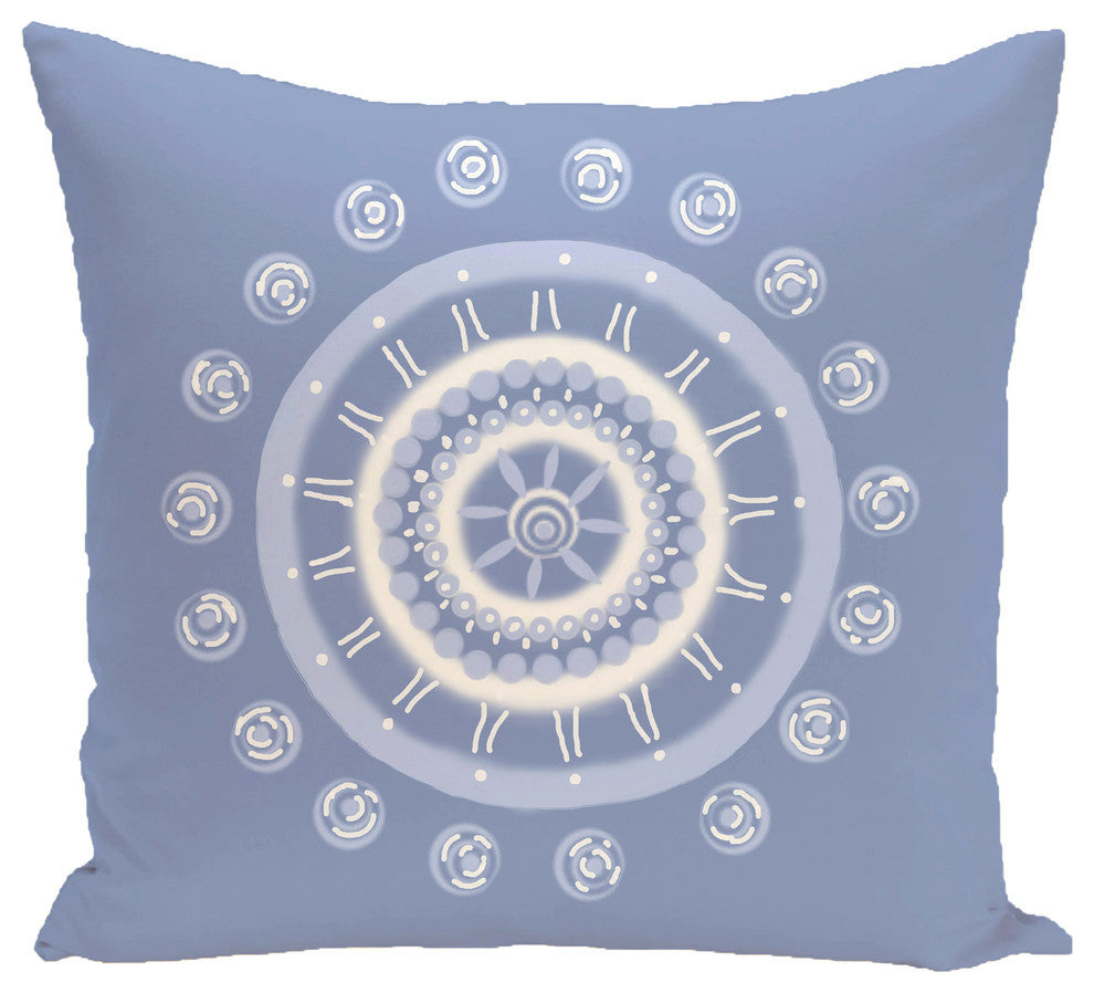 Beachy Keen Geometric Print Pillow, Cornflower, 18"x18"