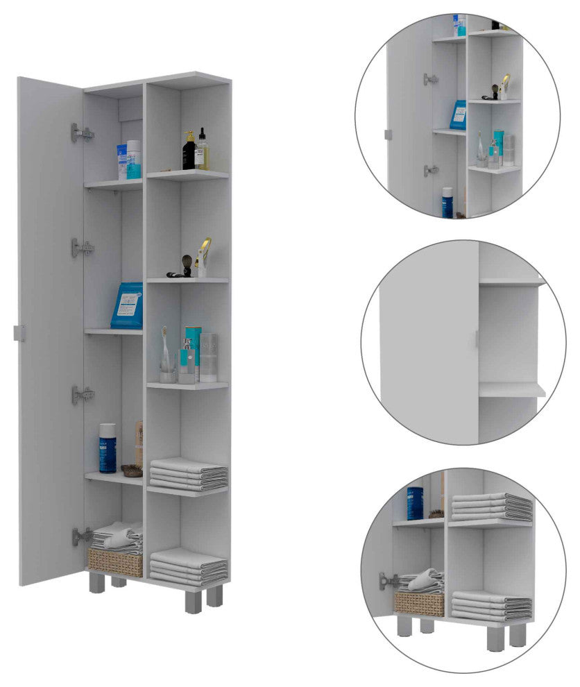 Los Angeles Corner Cabinet, White