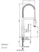 Latoscana 86CR557 Novello One Handle Kitchen Faucet With Spring Spout In Chrome