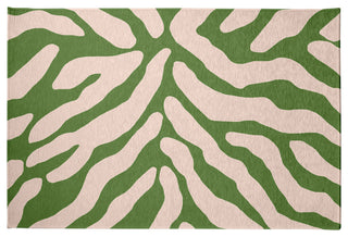 Animal Stripe Spring Chenille Rug, Light Olive, 4'x6'