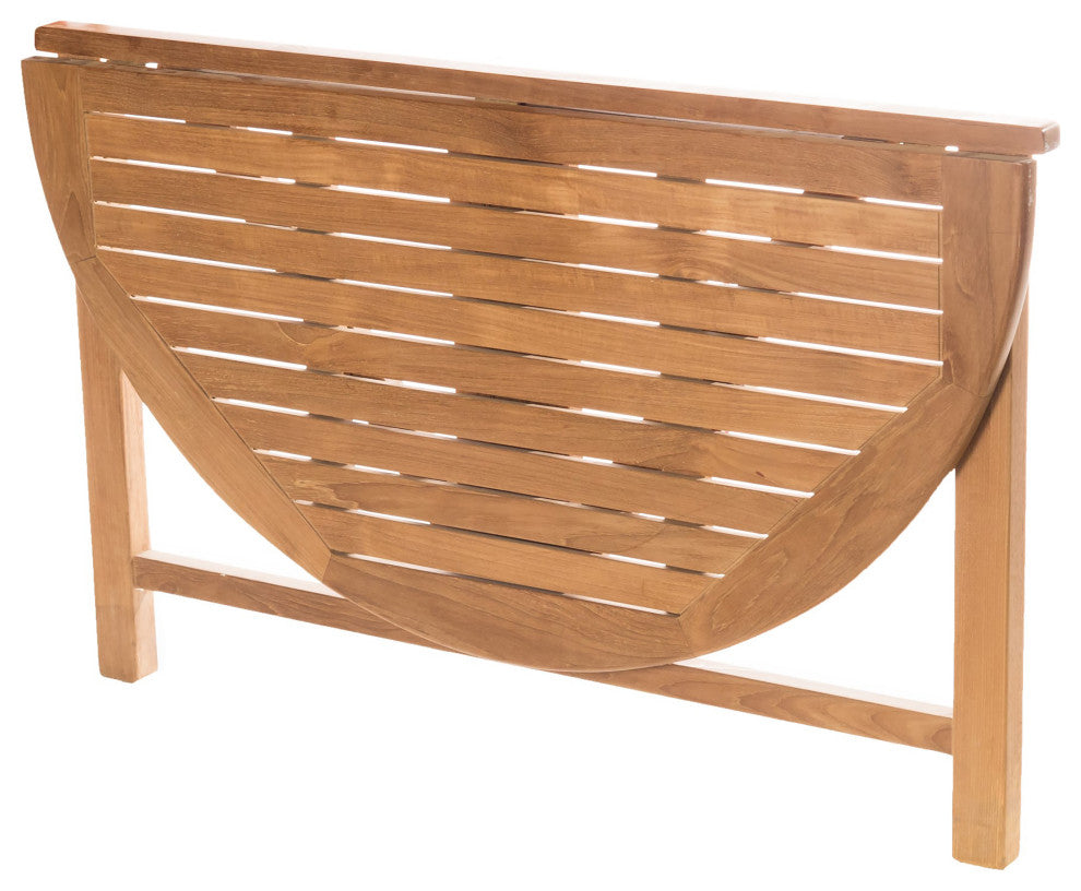 Teak Folding Balcony Table - Semi Round 48" (120 cm)