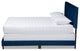 Paige Glam Navy Velvet Bed, Full