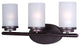 Corona 3 Light Bathroom Vanity Light, Oil Rubbed Bronze, Frosted