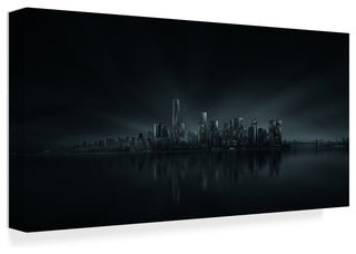 Miguel Angel Martin 'Dark New York Skyline' Canvas Art, 47"x24"