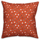 Dots and Plaid, Red Outdoor Throw Pillow, 16"x16"