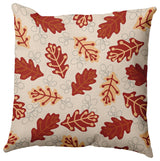 26" x 26" Retro Leaves Decorative Throw Pillow, Maple Red