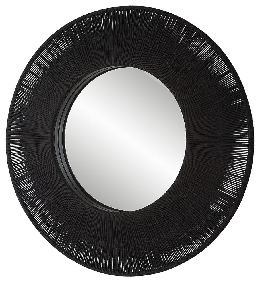 Uttermost 09823 Sailor's Knot Black Round Mirror