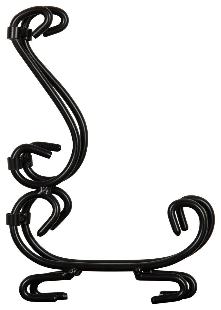 Scroll Metal Easel Display Stand, Black 6 Pieces