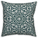 Folk Floral Teal 18x18 Spun Poly Pillow