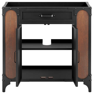 Steamforge 36" Bathroom Vanity Cabinet (Sink Basin Not Included) - Black Walnut