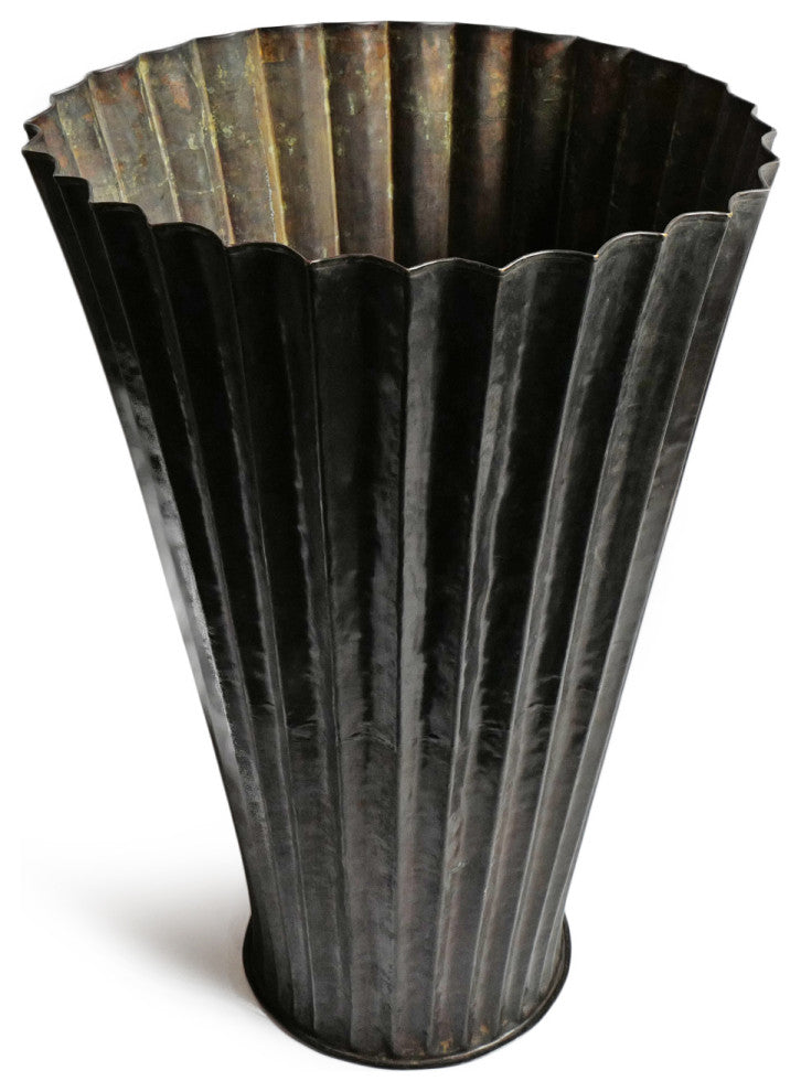 Consigned Bronze Fluted Planter