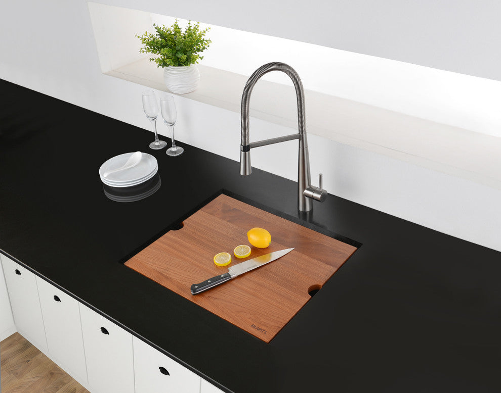 Ruvati RVH8304 15" Undermount 16 Gauge Workstation Ledge Bar Prep Sink