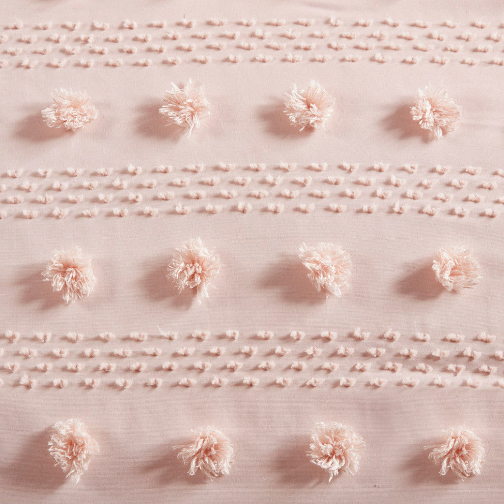 Intelligent Design Lucy Clip Jacquard Comforter Set, Pink