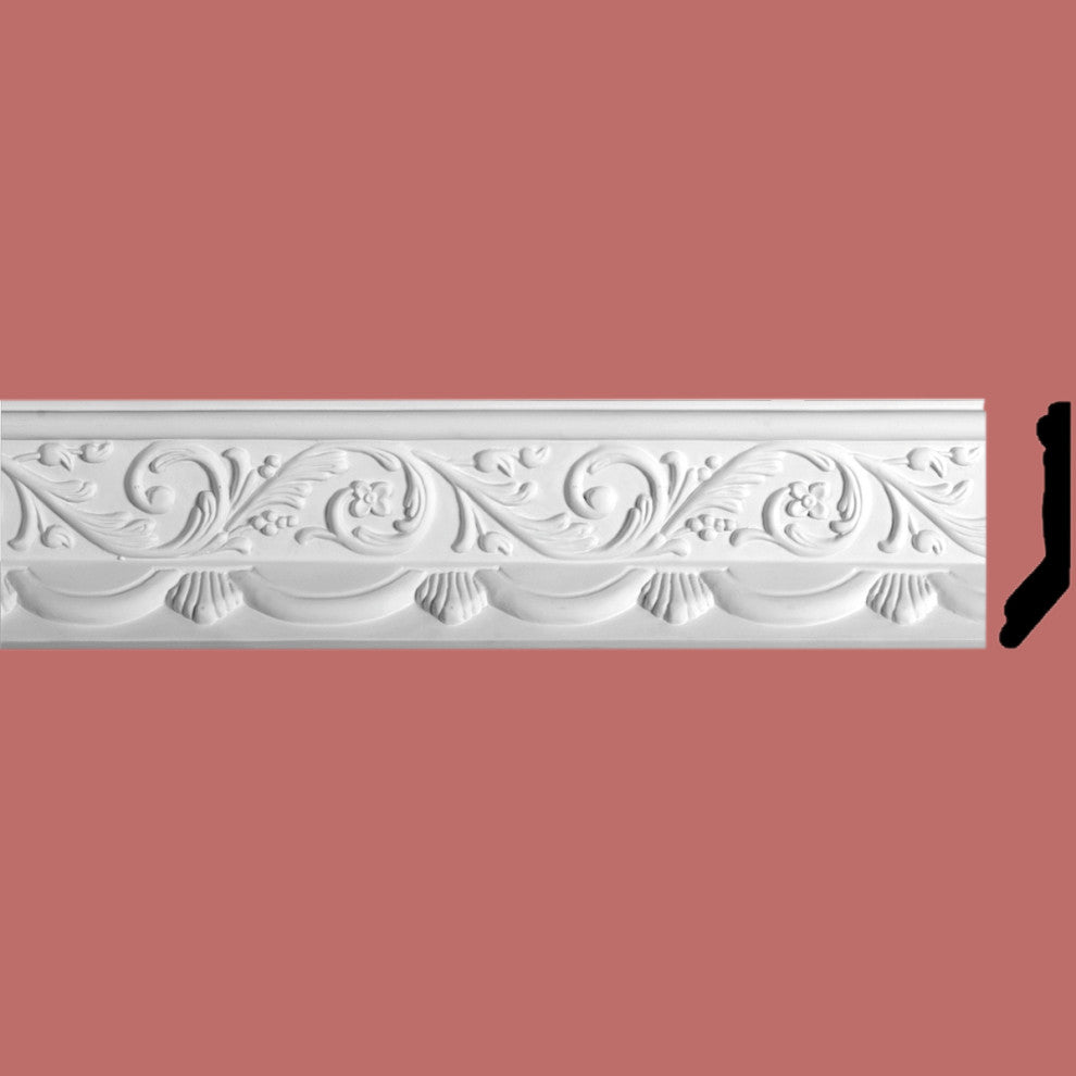 Cornice White Urethane  82 3/4" L  Letreamont Ornate |