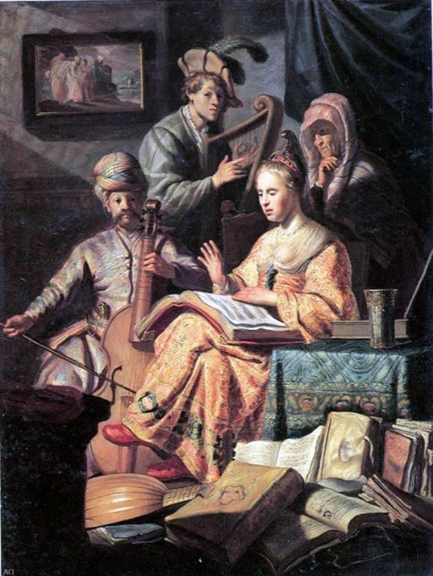 Rembrandt Van Rijn Music Workshop Wall Decal