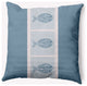 26x26" Fish Chips Nautical Decorative Indoor Pillow, Dusty Smoke
