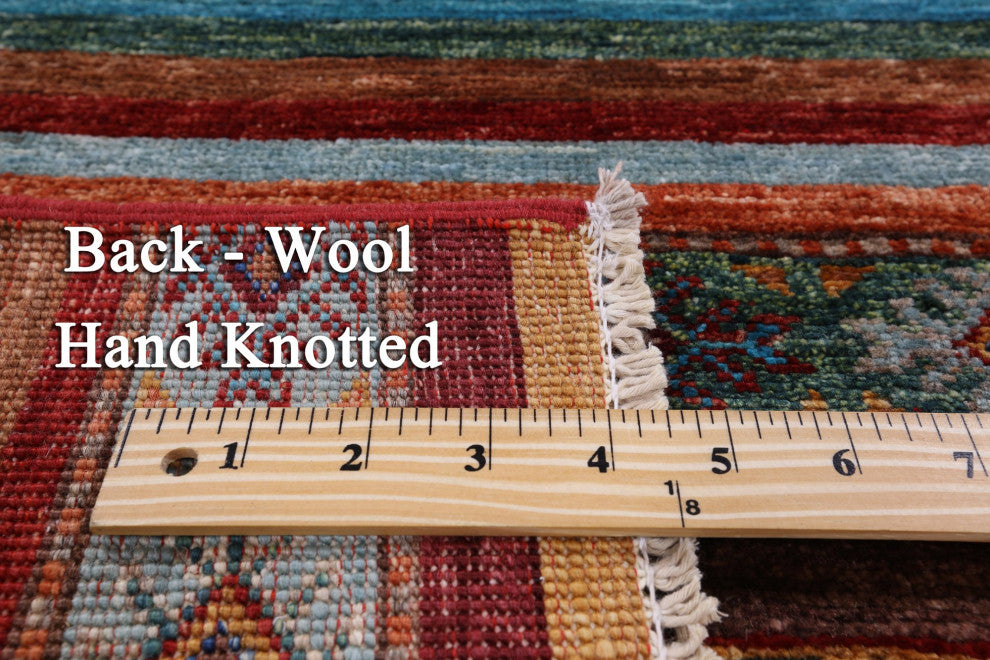 3' 5" X 4' 11" Khorjin Super Kazak Hand-Knotted Rug Q5443